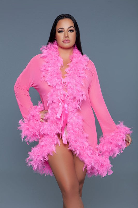 Lux Robe Neon Pink OS by BE WICKED | Fleurcouture