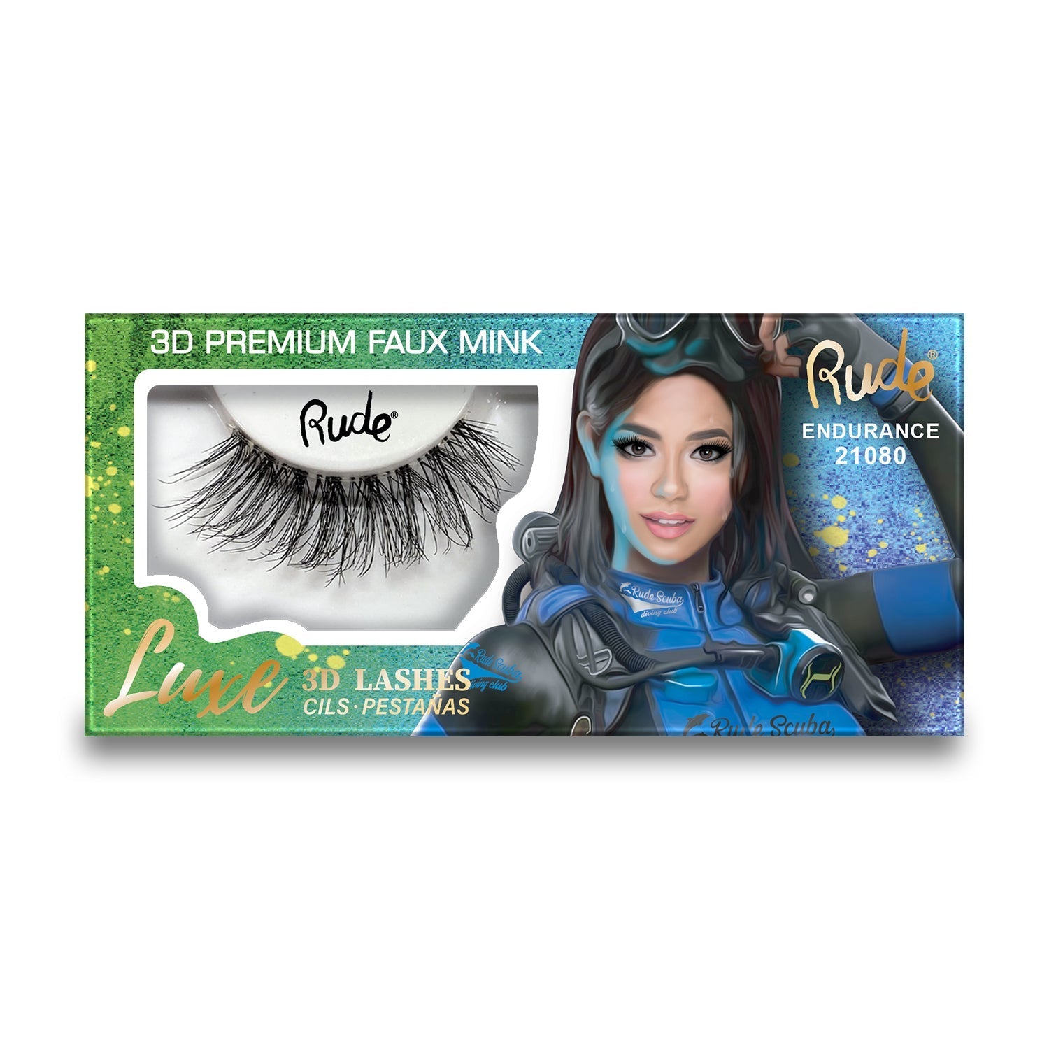 Luxe 3D Lashes | Premium 3D Eyelashes Endurance False Lashes by Rude Cosmetics | Fleurcouture