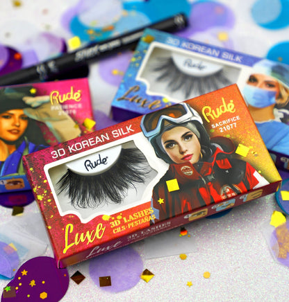 Luxe 3D Lashes | Premium 3D Eyelashes False Lashes by Rude Cosmetics | Fleurcouture