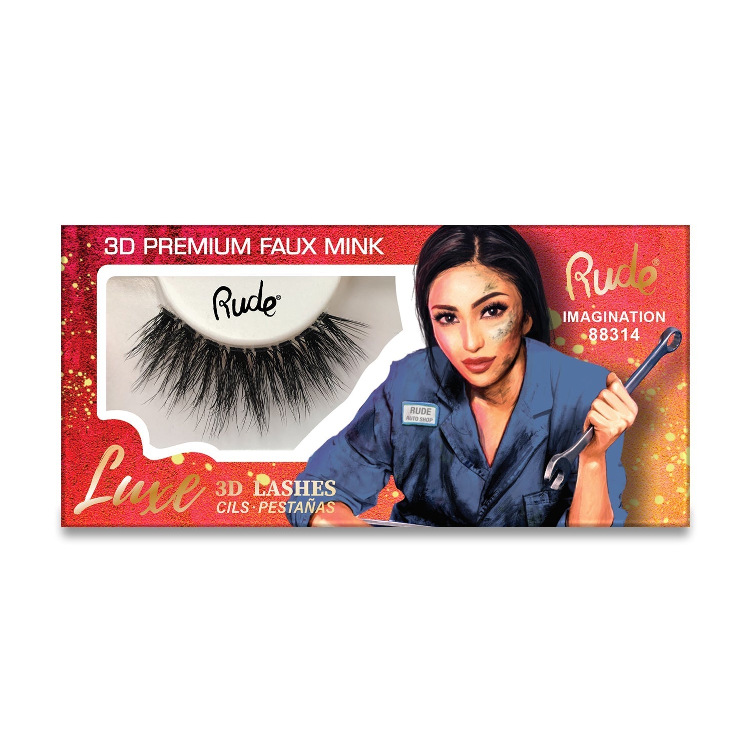 Luxe 3D Lashes | Premium 3D Eyelashes Imagination False Lashes by Rude Cosmetics | Fleurcouture