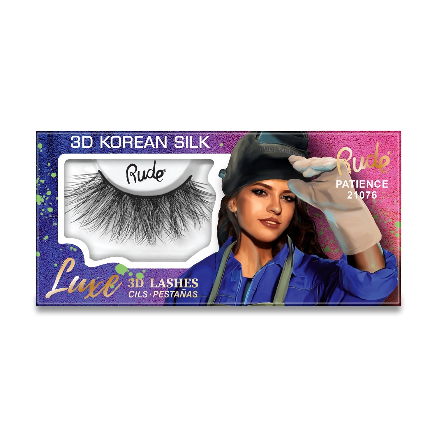 Luxe 3D Lashes | Premium 3D Eyelashes Patience False Lashes by Rude Cosmetics | Fleurcouture