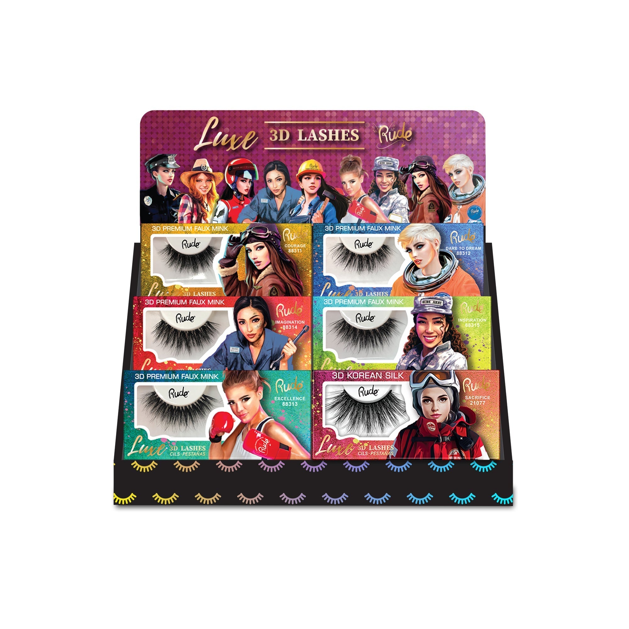 LUXE Lashes Foam Board Display Set 