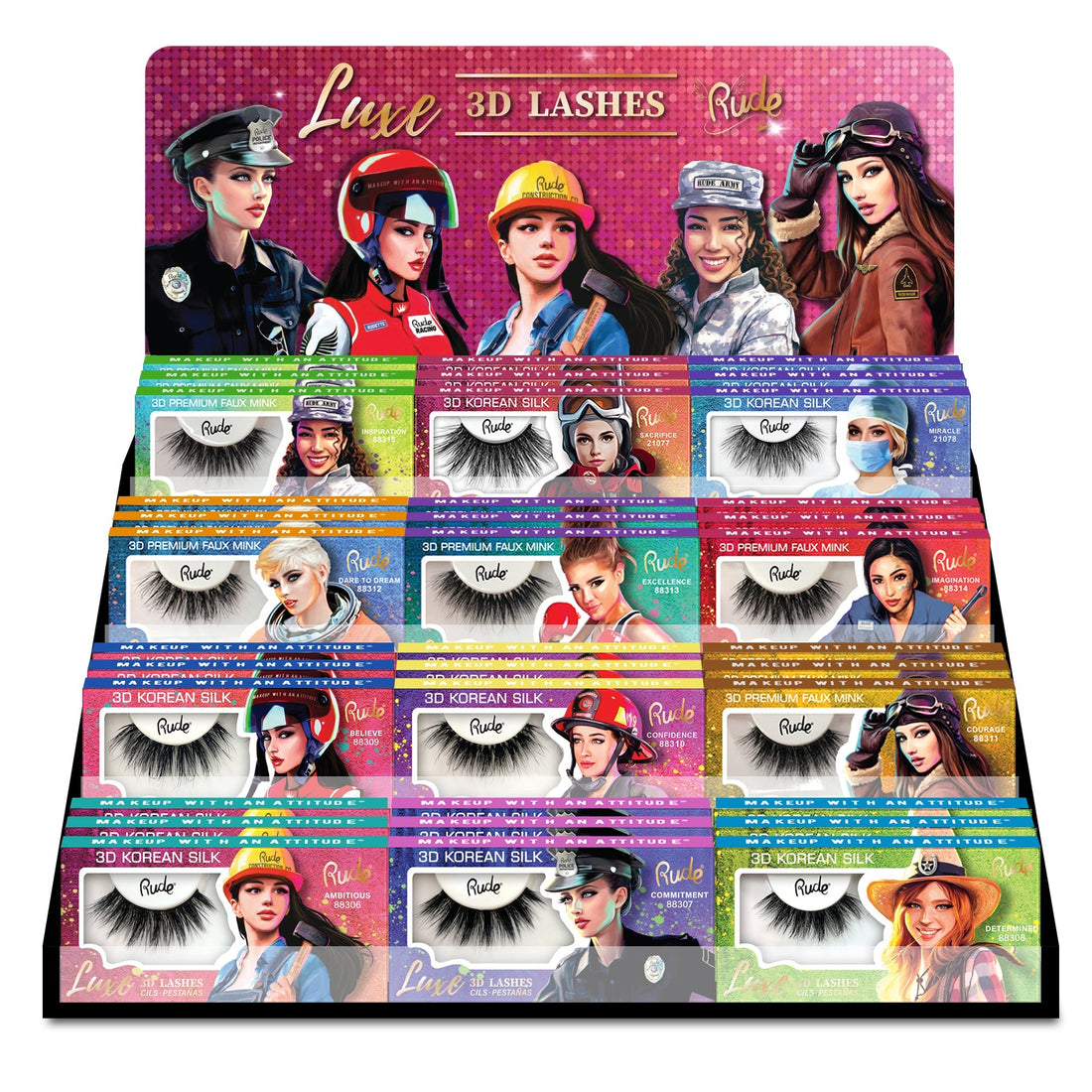 LUXE Lashes Foam Board Display Set 