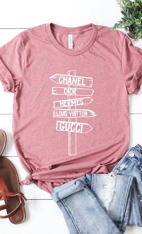 Luxury Avenue Graphic Tee PLUS Heather Mauve XXL by Kissed Apparel | Fleurcouture
