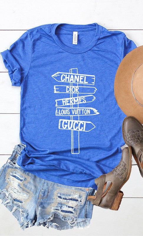 Luxury Avenue Graphic Tee PLUS Heather Royal Blue XXL by Kissed Apparel | Fleurcouture