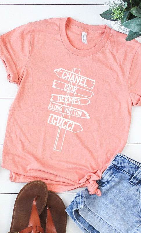 Luxury Avenue Graphic Tee PLUS Heather Sunset XXL by Kissed Apparel | Fleurcouture