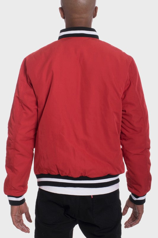 Luxury Padded Twill Jacket RED Men&