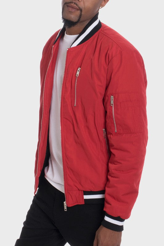 Luxury Padded Twill Jacket RED Men&