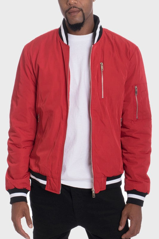 Luxury Padded Twill Jacket RED Men&