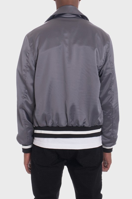 LUXURY Satin Bomber Jacket Men&