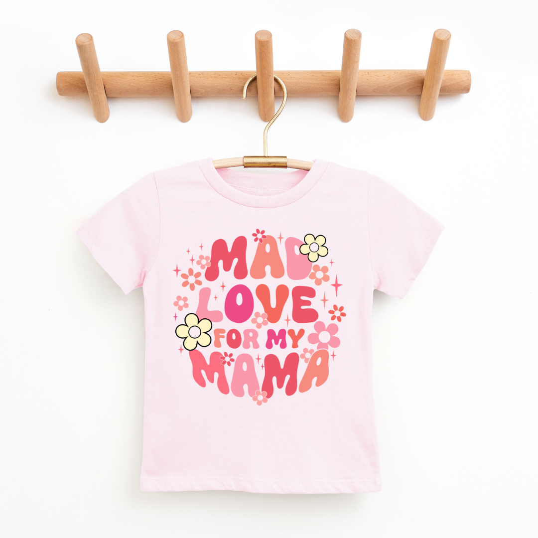 Mad Love For My Mama Youth &amp; Toddler Graphic Tee 2T Blush Youth Graphic Tee by Tea Shirt Shoppe | Fleurcouture