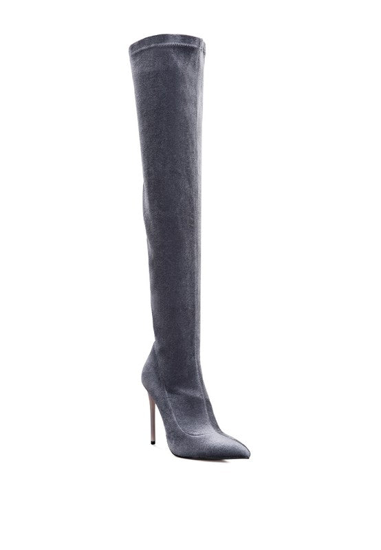 Madmiss Stiletto Calf Boots GREY US-5 / UK-3 / EU-36 by Rag Company | Fleurcouture