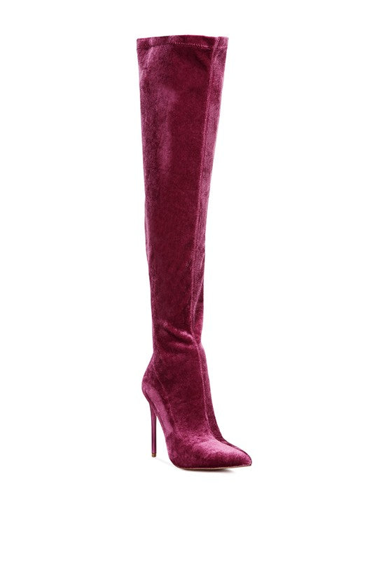 Madmiss Stiletto Calf Boots PURPLE US-7 / UK-5 / EU-38 by Rag Company | Fleurcouture