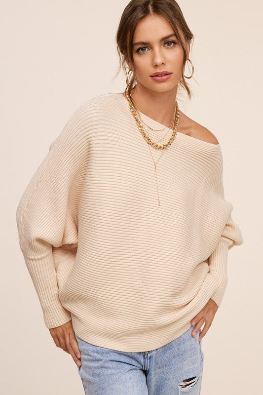 Mae Sweater OAT MILK L by La Miel | Fleurcouture