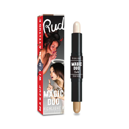 Magic Duo Highlight and Contour Light Highlighter by Rude Cosmetics | Fleurcouture