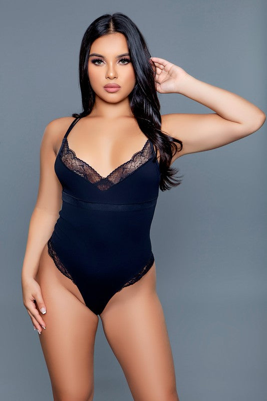 Maisie Bodysuit Black L by BE WICKED | Fleurcouture