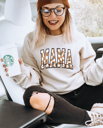 MAMA CHECK SWEATSHIRT by LL | Fleurcouture