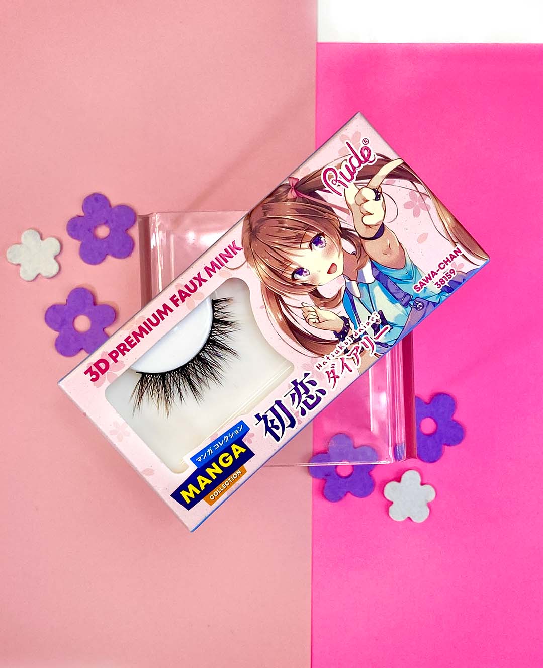 Manga 3D Faux Mink Lashes False Eyelashes by Rude Cosmetics | Fleurcouture