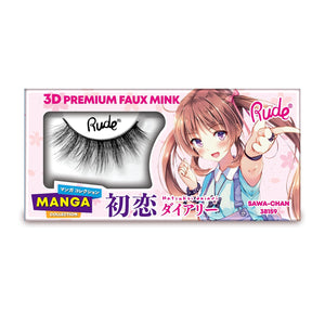 Manga 3D Faux Mink Lashes Sawa-Chan False Eyelashes by Rude Cosmetics | Fleurcouture