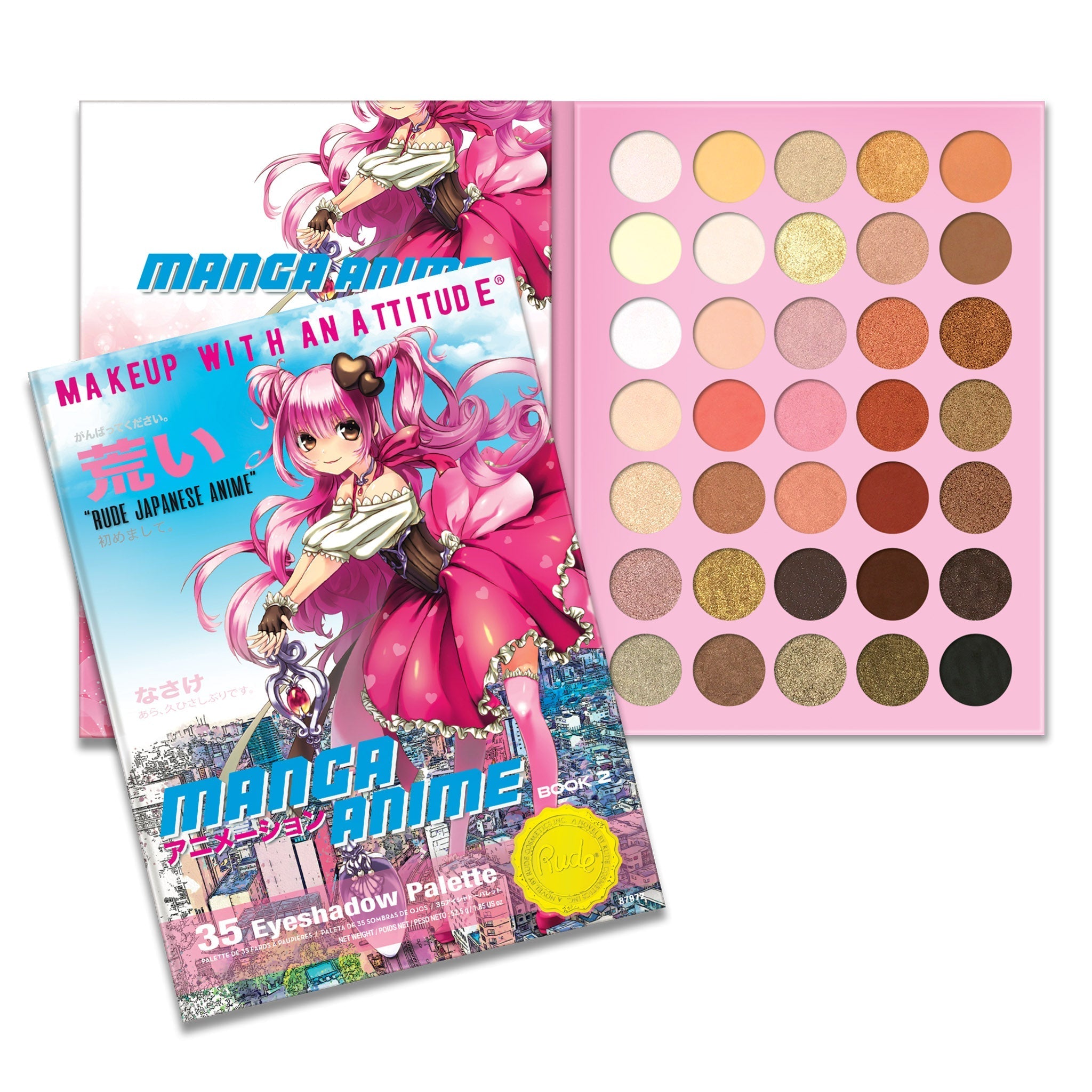 Manga Anime 35 Eyeshadow Palette Book 2 Eyeshadow Palettes by Rude Cosmetics | Fleurcouture