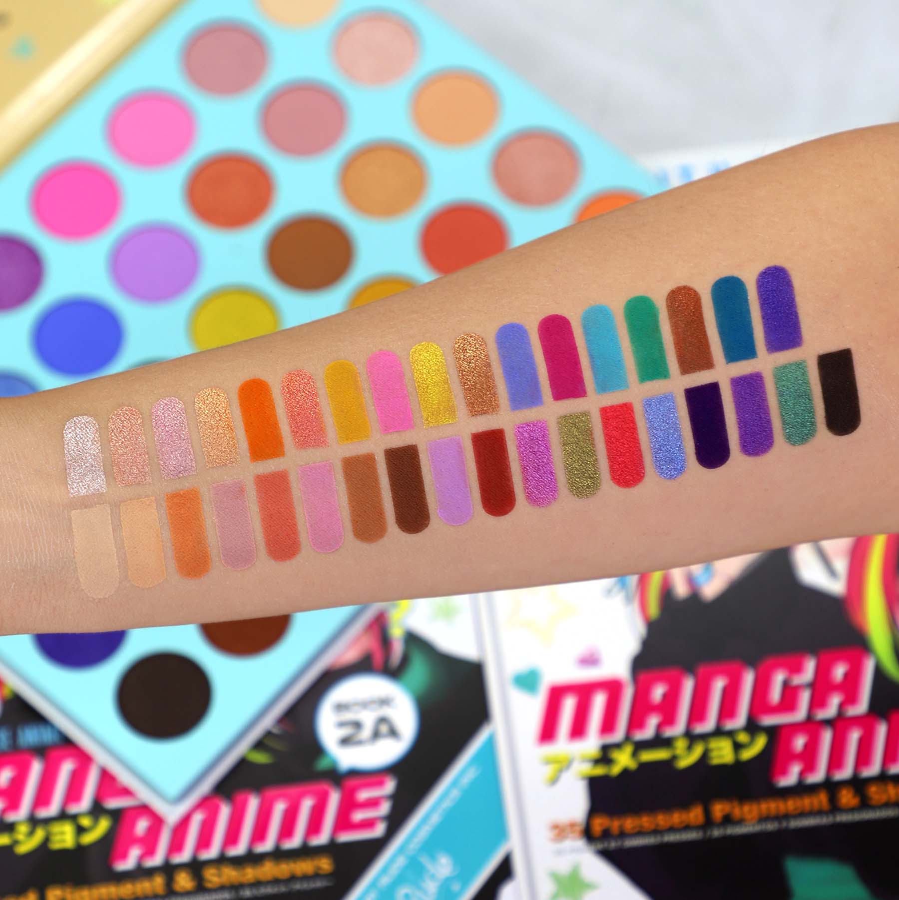 Manga Anime 35 Pressed Pigment & Shadows Book 2A Eye Shadow by Rude Cosmetics | Fleurcouture