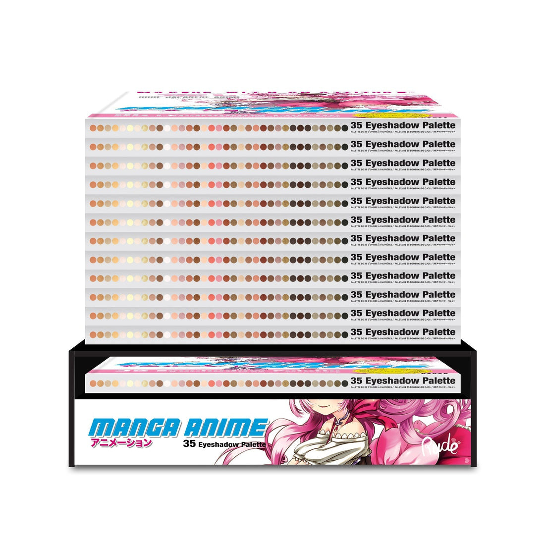 Manga Anime Eyeshadow Palette - Anime Makeup Display Set, 12pcs Wholesale Set by Rude Cosmetics | Fleurcouture