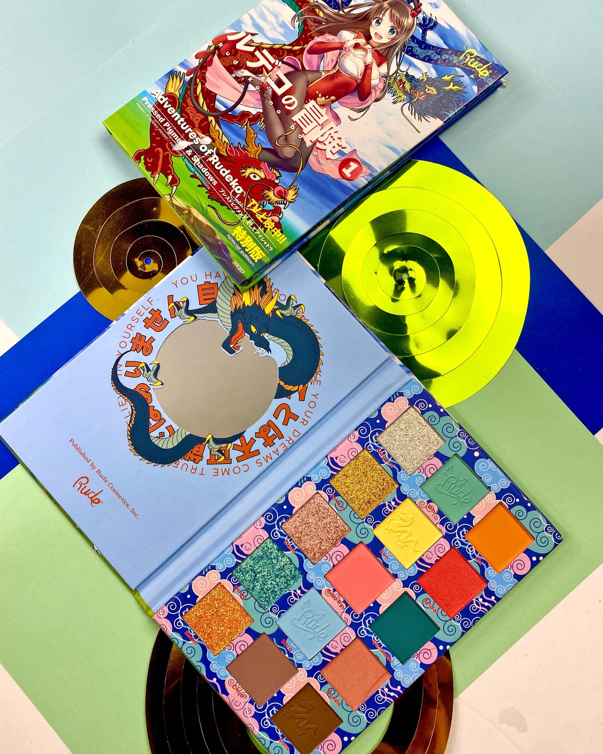 Manga Collection Pressed Pigments & Shadows Palette - Adventures of Rudeko Eye Shadow by Rude Cosmetics | Fleurcouture