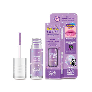 Manga Collection Sparkle Lip Oil Grape Lip Balms & Treatments by Rude Cosmetics | Fleurcouture