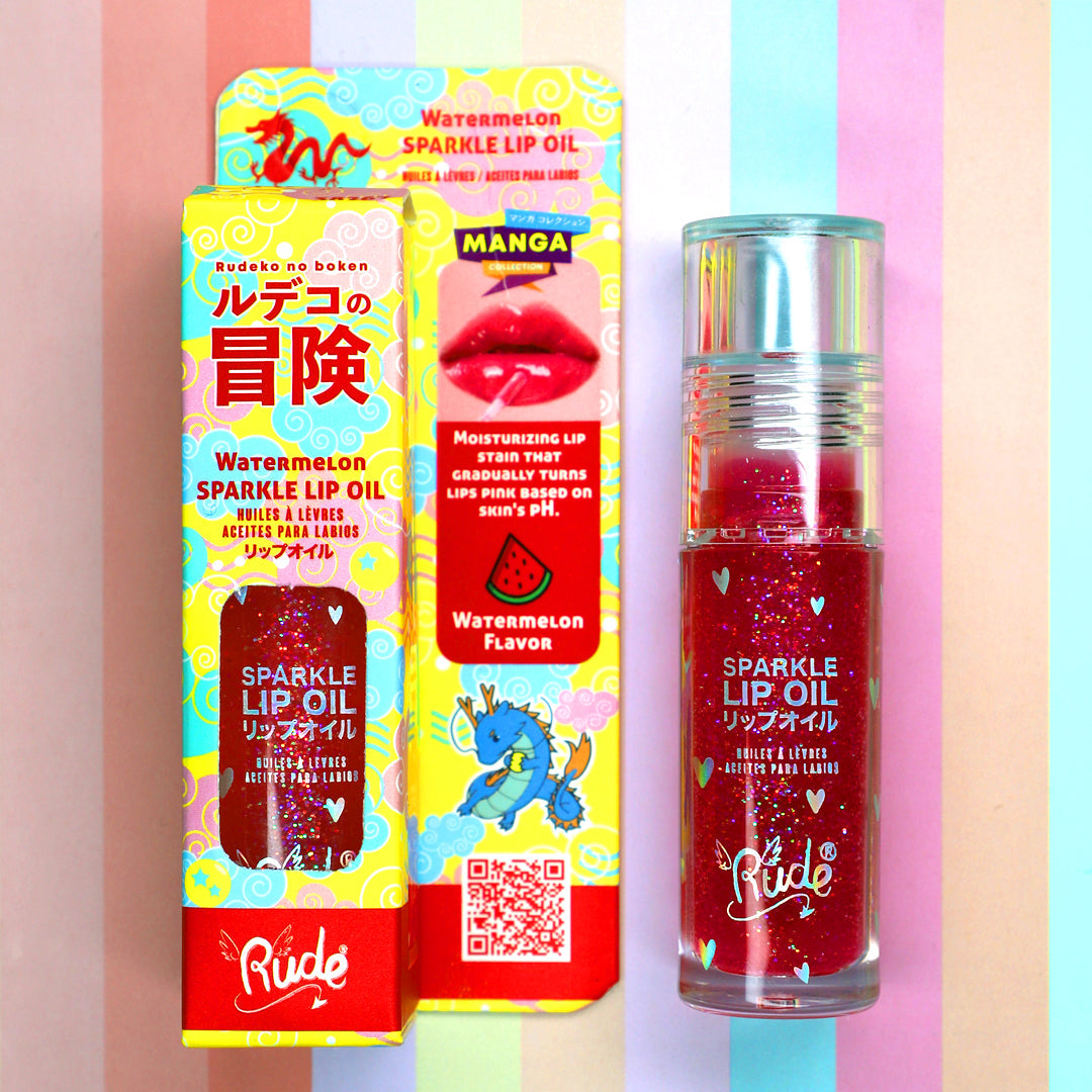 Manga Collection Sparkle Lip Oil Lip Balms &amp; Treatments by Rude Cosmetics | Fleurcouture