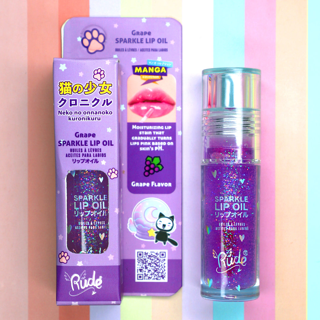 Manga Collection Sparkle Lip Oil Lip Balms & Treatments by Rude Cosmetics | Fleurcouture