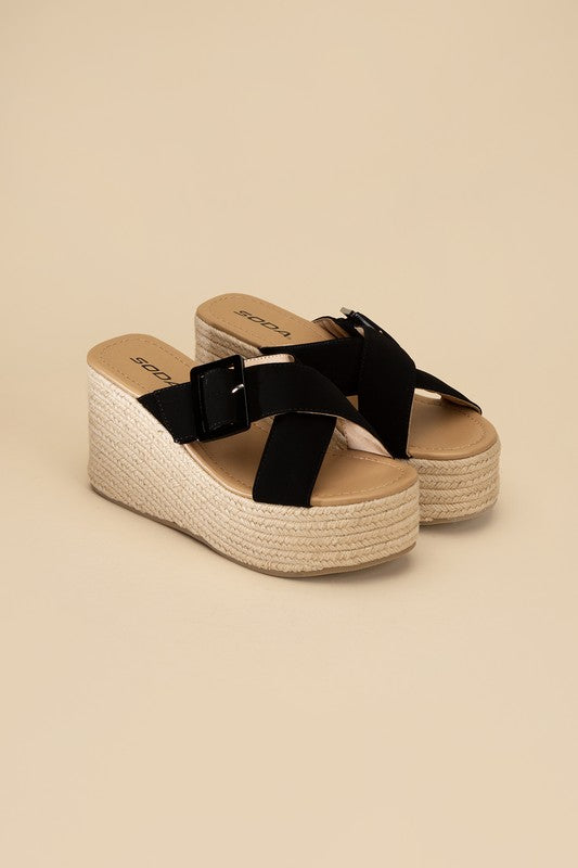 Manta Espadrille Platform Slides by Fortune Dynamic | Fleurcouture