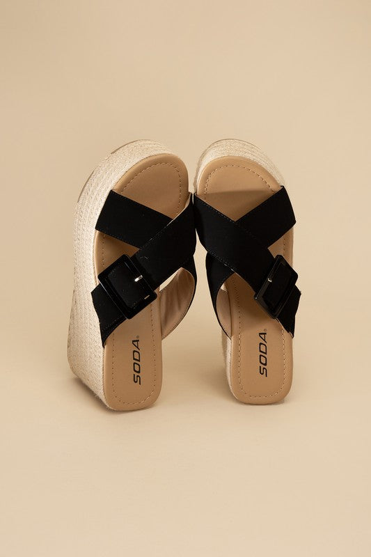 Manta Espadrille Platform Slides by Fortune Dynamic | Fleurcouture