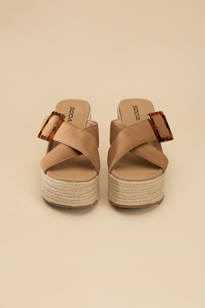 Manta Espadrille Platform Slides by Fortune Dynamic | Fleurcouture