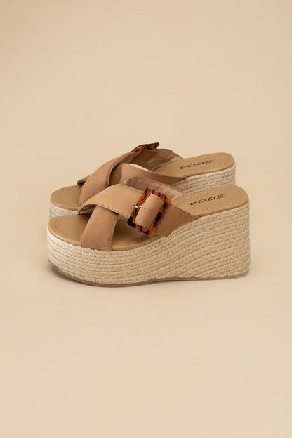 Manta Espadrille Platform Slides by Fortune Dynamic | Fleurcouture