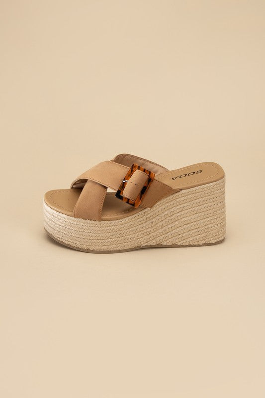 Manta Espadrille Platform Slides by Fortune Dynamic | Fleurcouture