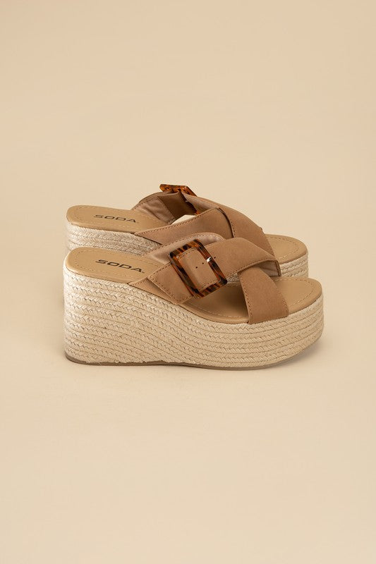 Manta Espadrille Platform Slides by Fortune Dynamic | Fleurcouture