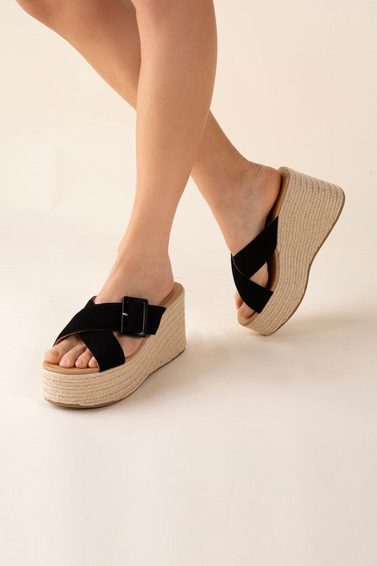 Manta Espadrille Platform Slides by Fortune Dynamic | Fleurcouture