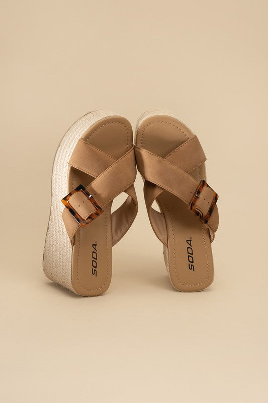 Manta Espadrille Platform Slides by Fortune Dynamic | Fleurcouture