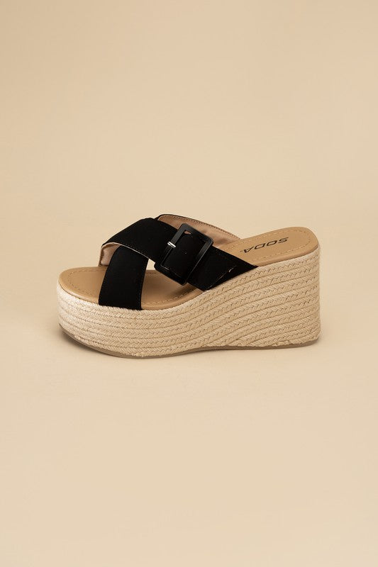 Manta Espadrille Platform Slides by Fortune Dynamic | Fleurcouture