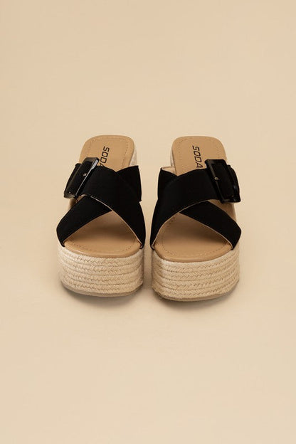 Manta Espadrille Platform Slides by Fortune Dynamic | Fleurcouture