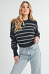 Marcella Sweater BLACK/GRAY S by Aemi + Co | Fleurcouture