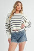 Marcella Sweater WHITE/NAVY S by Aemi + Co | Fleurcouture