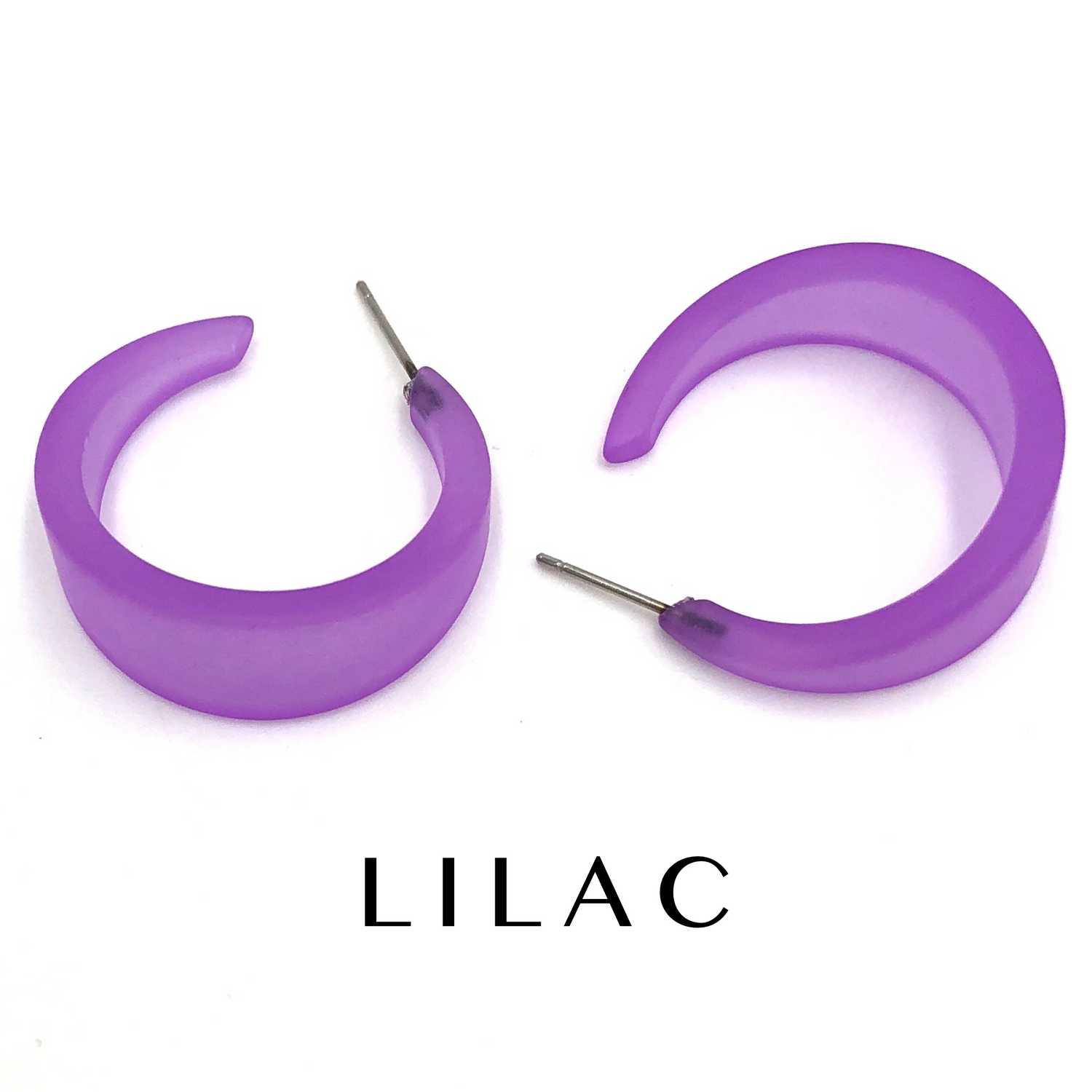 Marilyn Frosted Hoop Earrings - Large Marilyn Hoops by Leetie Lovendale | Fleurcouture