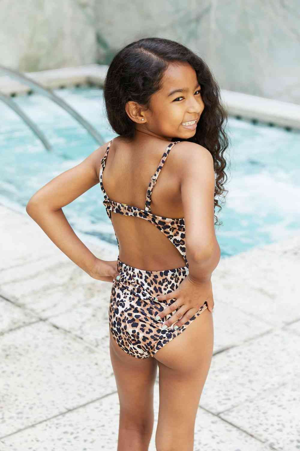 Marina West Swim Lost At Sea Cutout One-Piece Swimsuit Leopard by Trendsi | Fleurcouture