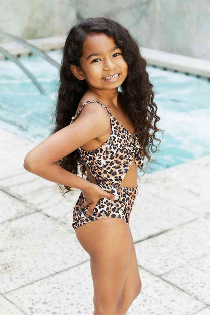 Marina West Swim Lost At Sea Cutout One-Piece Swimsuit Leopard by Trendsi | Fleurcouture