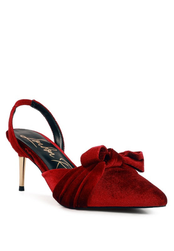 mayfair velvet high heeled mule sandals Burgundy 5 by Rag Company | Fleurcouture