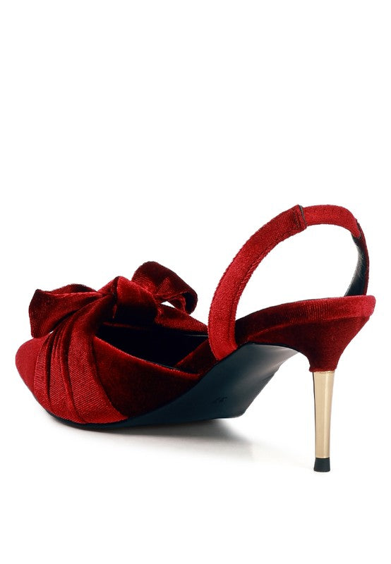 mayfair velvet high heeled mule sandals by Rag Company | Fleurcouture