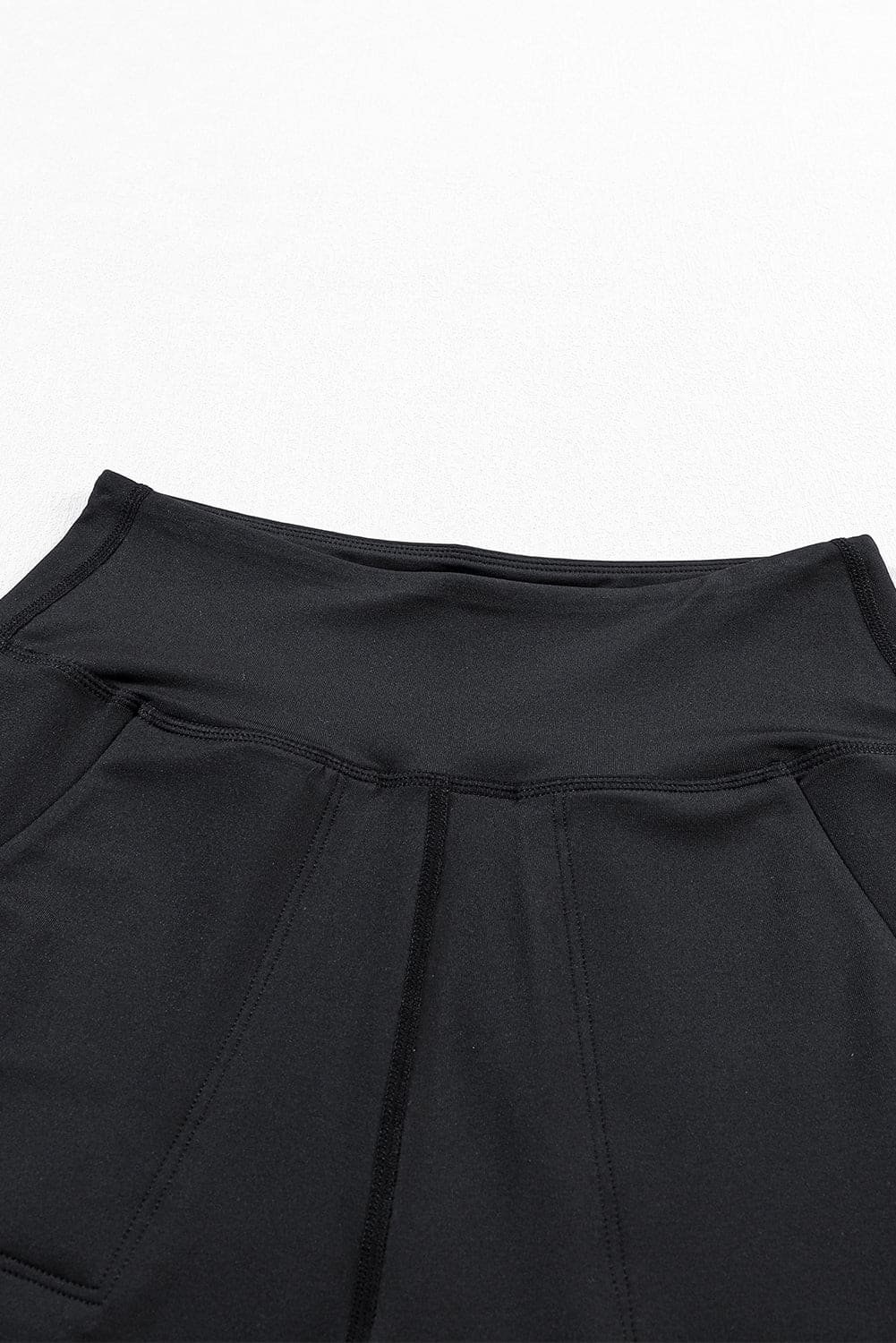 Medium Grey Exposed Seam High Waist Pocketed Joggers 100%Polyester Bottoms by Fleurcouture | Fleurcouture