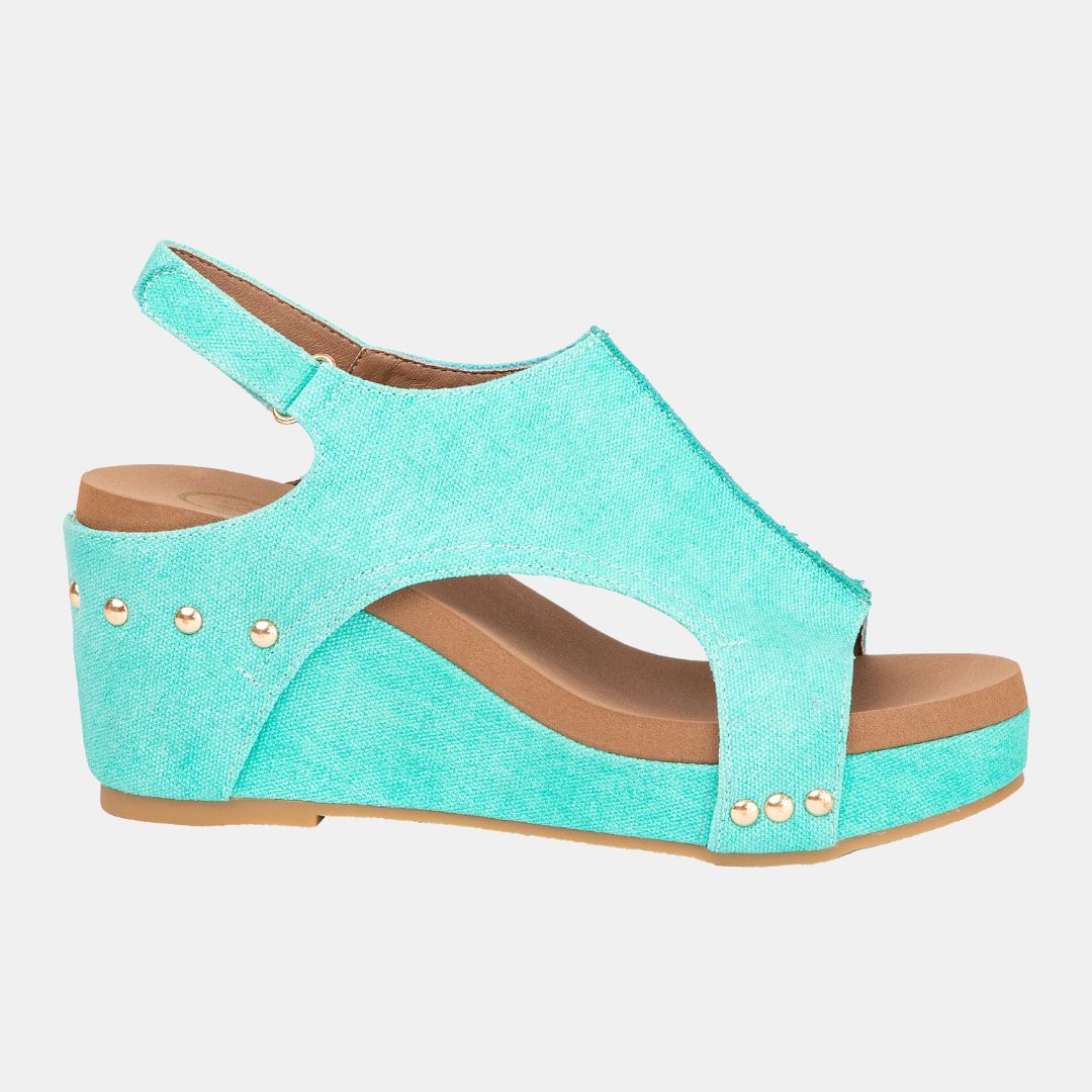 Melissa Slingback Sandal Wedge 6 Teal WEDGES by MODAPASSO | Fleurcouture