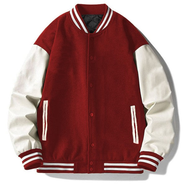 Melton Lettermans Varsity Jacket RED L Men&